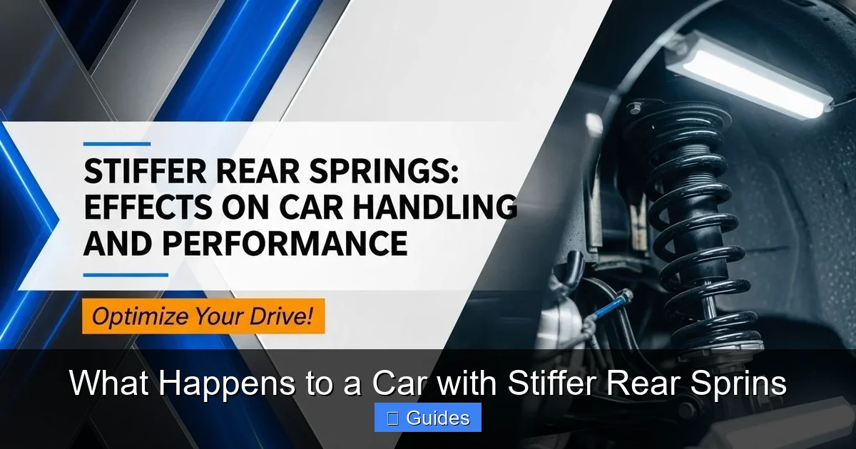 What Happens to a Car with Stiffer Rear Sprins