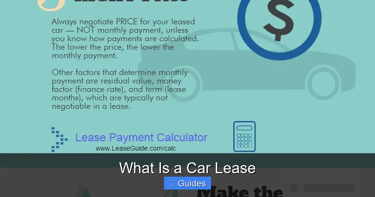 What Is a Car Lease