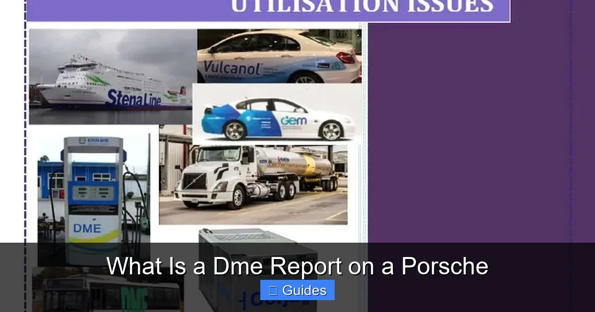What Is a Dme Report on a Porsche