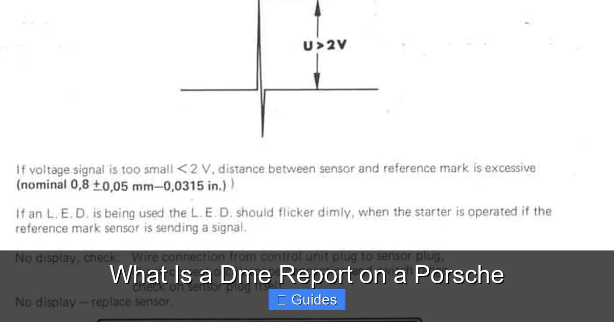 What Is a Dme Report on a Porsche