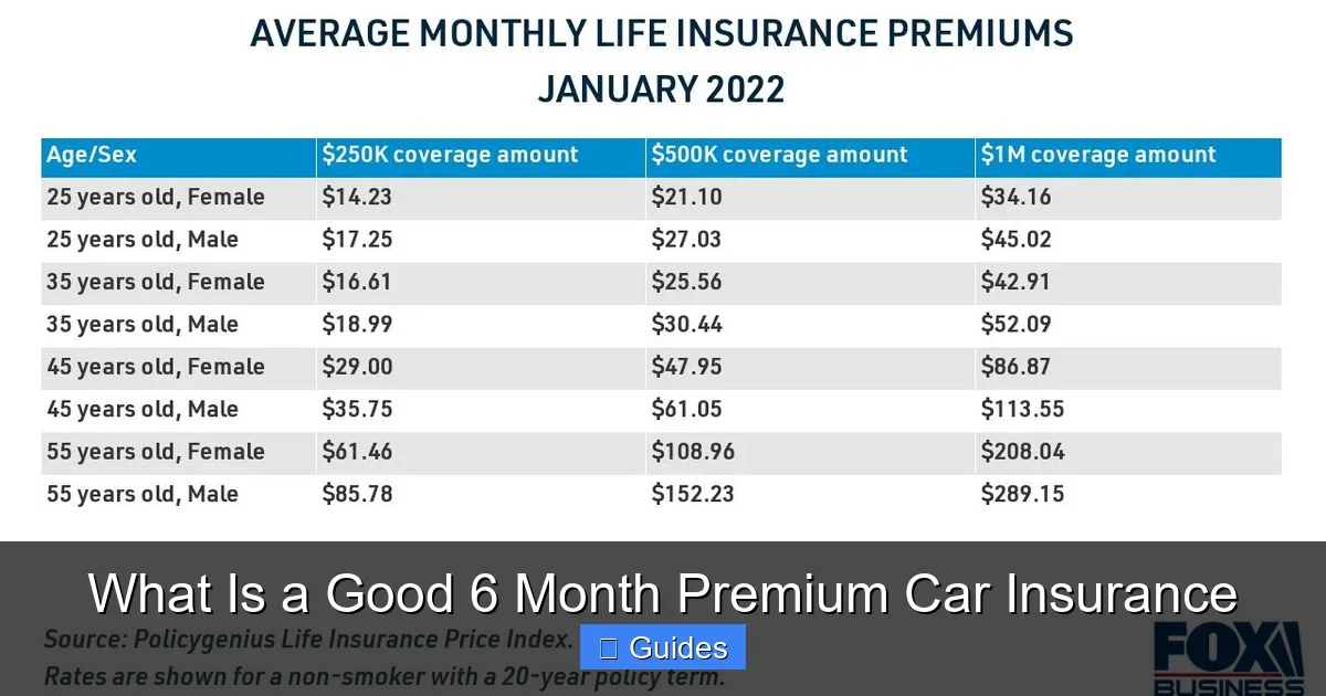 What Is a Good 6 Month Premium Car Insurance
