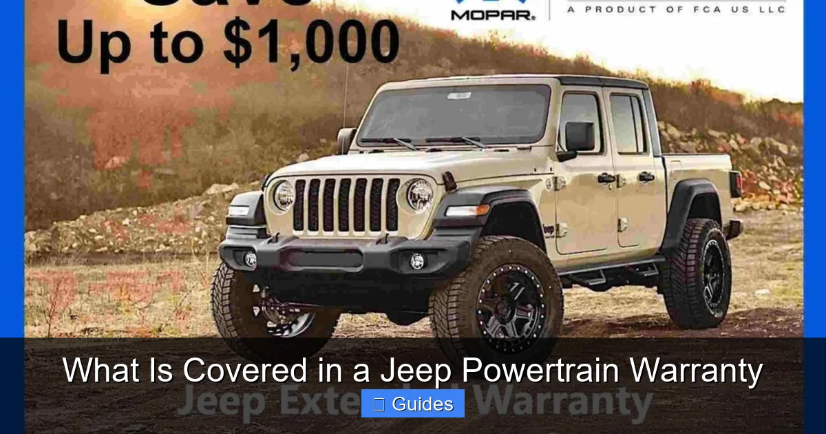 What Is Covered in a Jeep Powertrain Warranty