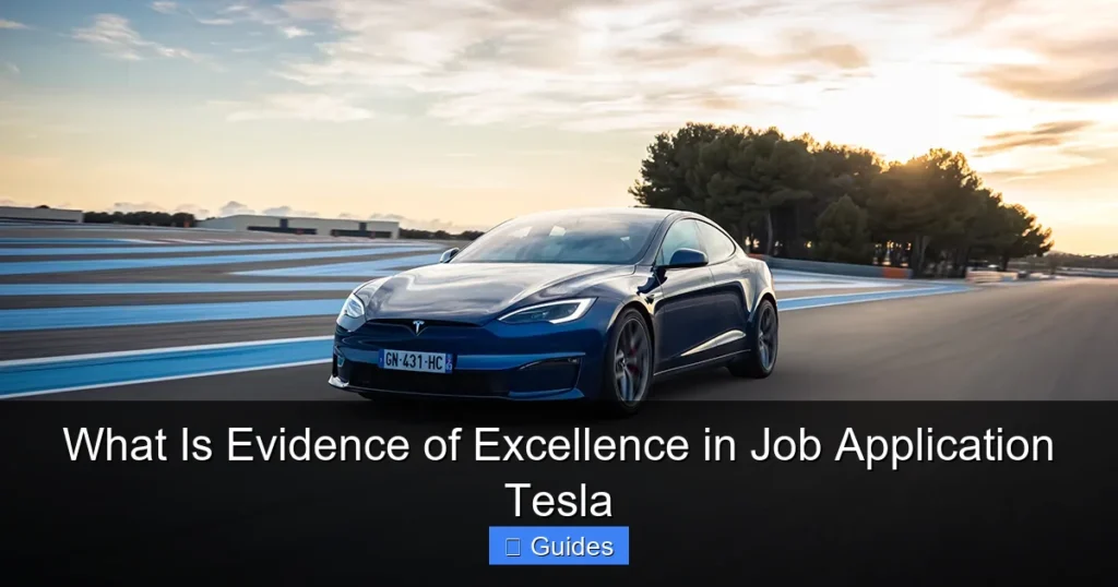 What Is Evidence of Excellence in Job Application Tesla