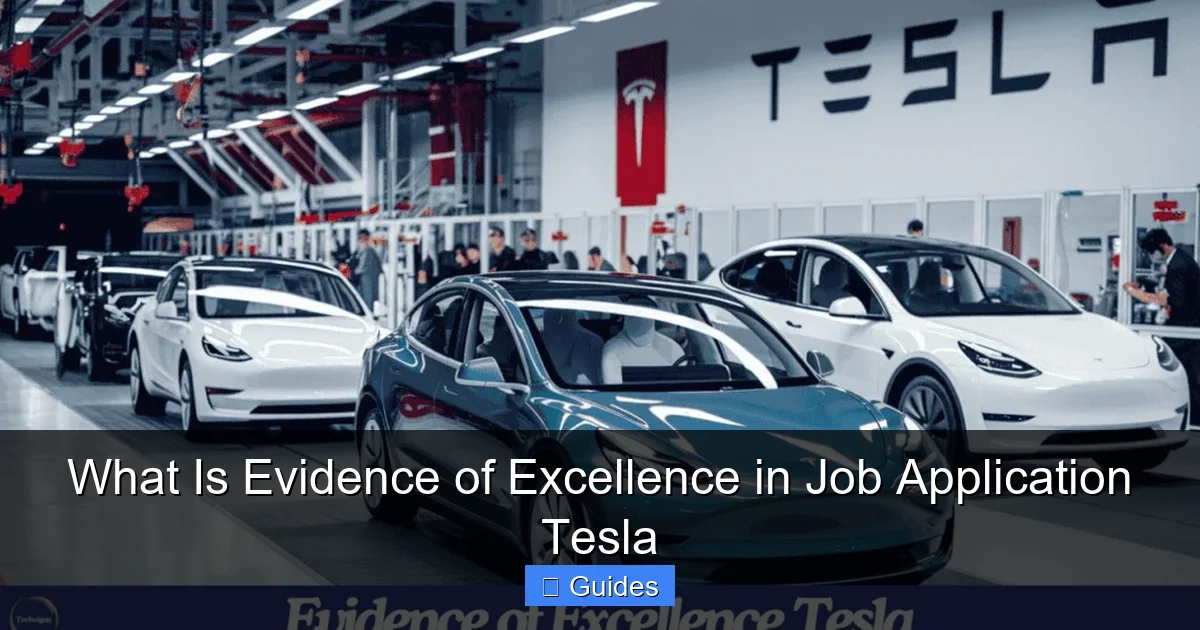 What Is Evidence of Excellence in Job Application Tesla