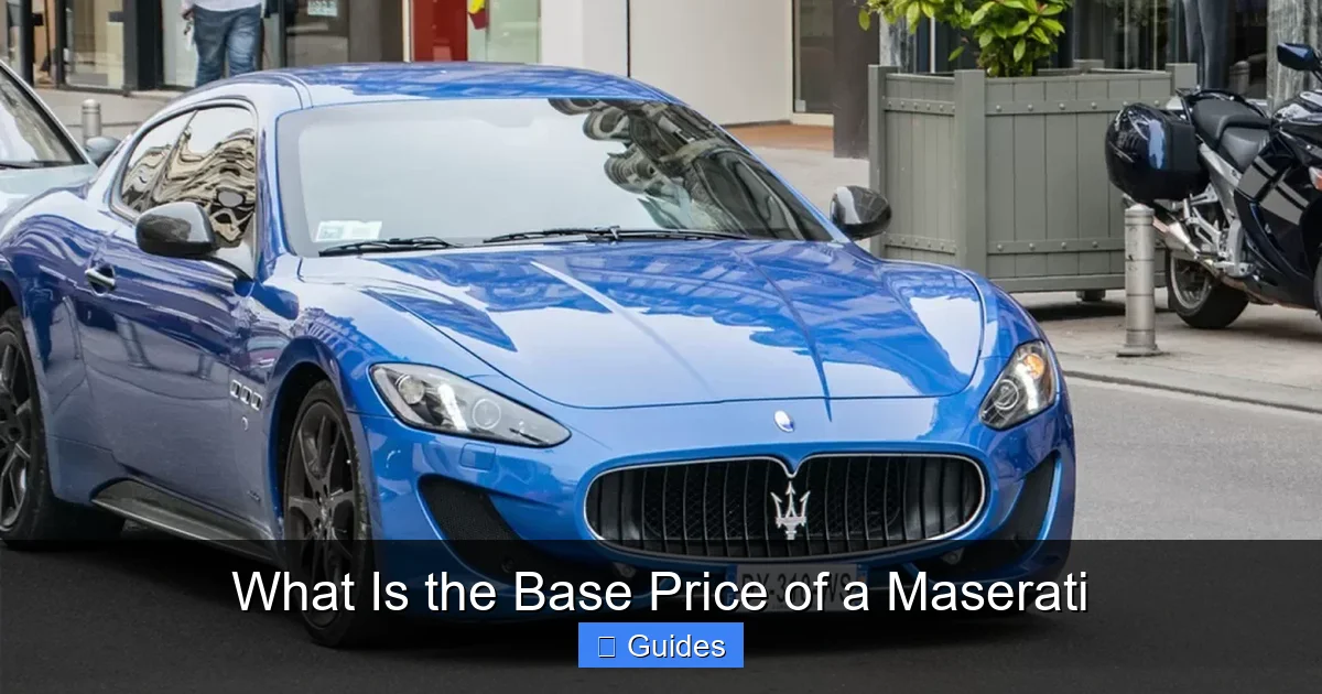 What Is the Base Price of a Maserati