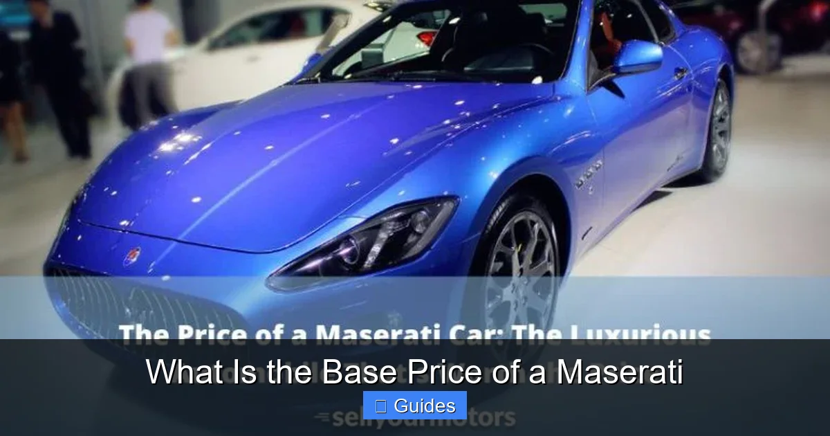 What Is the Base Price of a Maserati