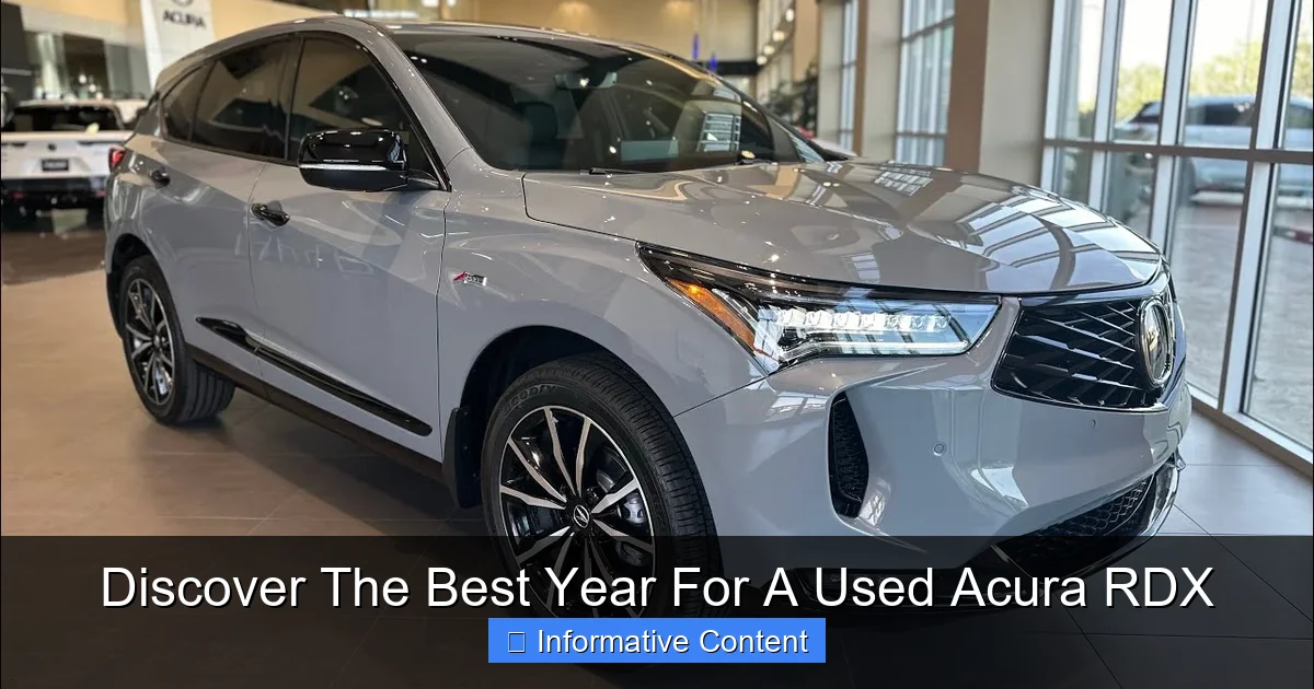 Discover The Best Year For A Used Acura RDX