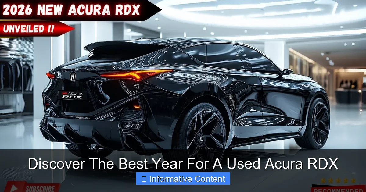 Discover The Best Year For A Used Acura RDX