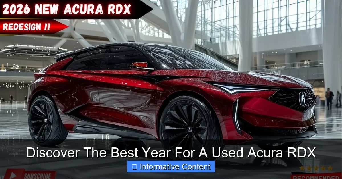 Discover The Best Year For A Used Acura RDX