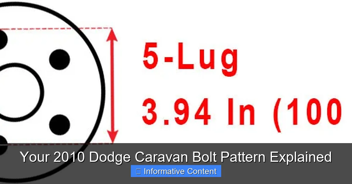 Your 2010 Dodge Caravan Bolt Pattern Explained