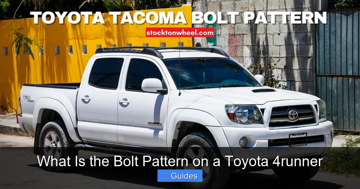 What Is the Bolt Pattern on a Toyota 4runner