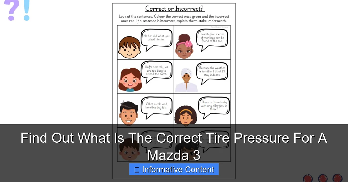Find Out What Is The Correct Tire Pressure For A Mazda 3