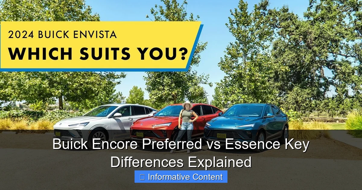 Buick Encore Preferred vs Essence Key Differences Explained