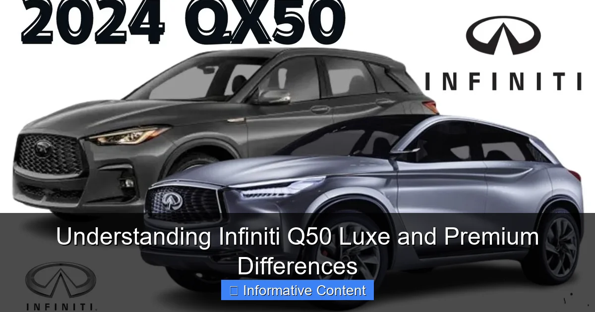 Understanding Infiniti Q50 Luxe and Premium Differences