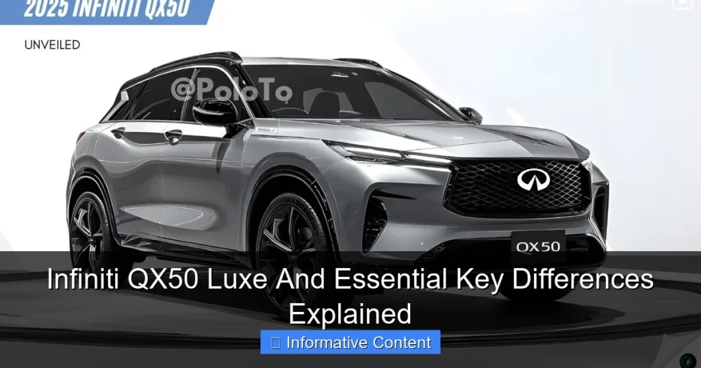 Infiniti QX50 Luxe And Essential Key Differences Explained
