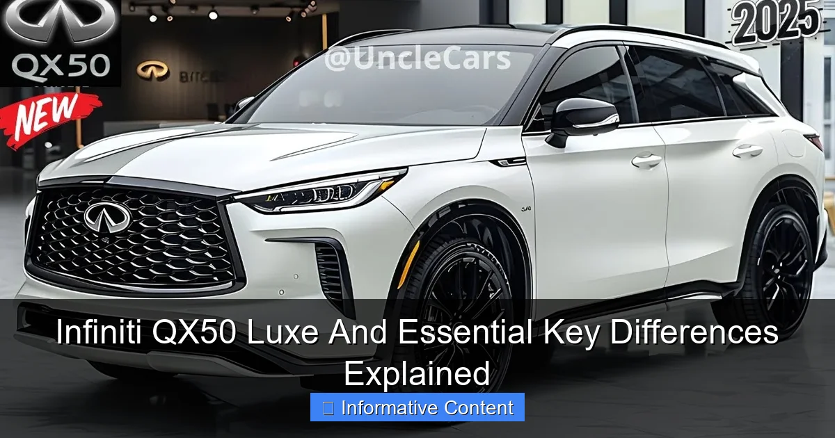 Infiniti QX50 Luxe And Essential Key Differences Explained