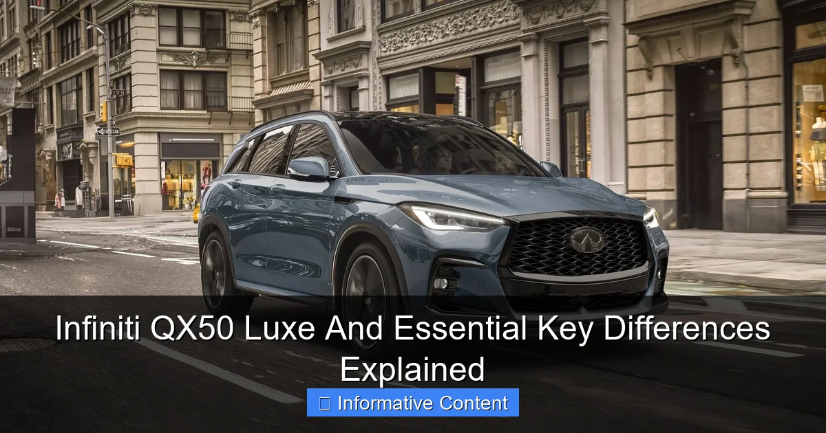 Infiniti QX50 Luxe And Essential Key Differences Explained