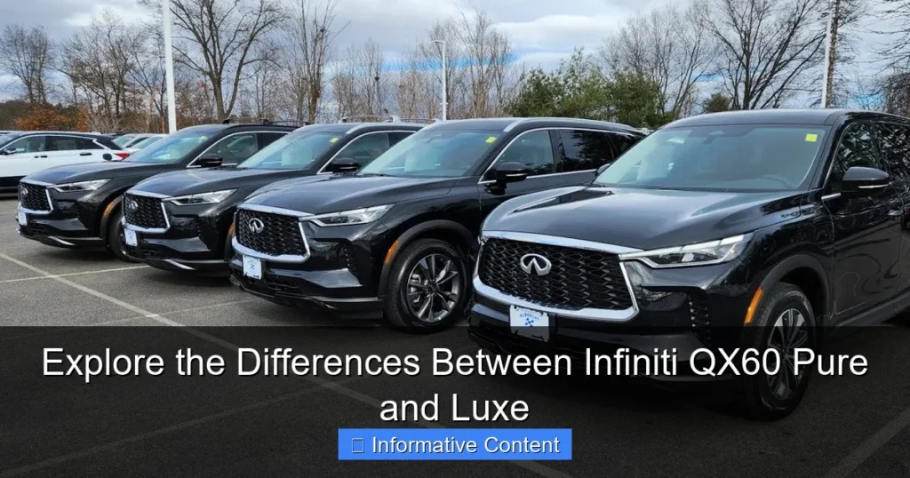 Explore the Differences Between Infiniti QX60 Pure and Luxe