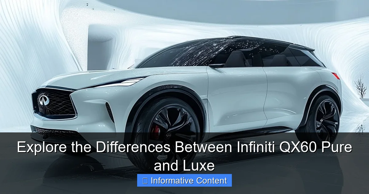 Explore the Differences Between Infiniti QX60 Pure and Luxe