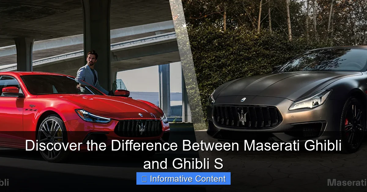 Discover the Difference Between Maserati Ghibli and Ghibli S