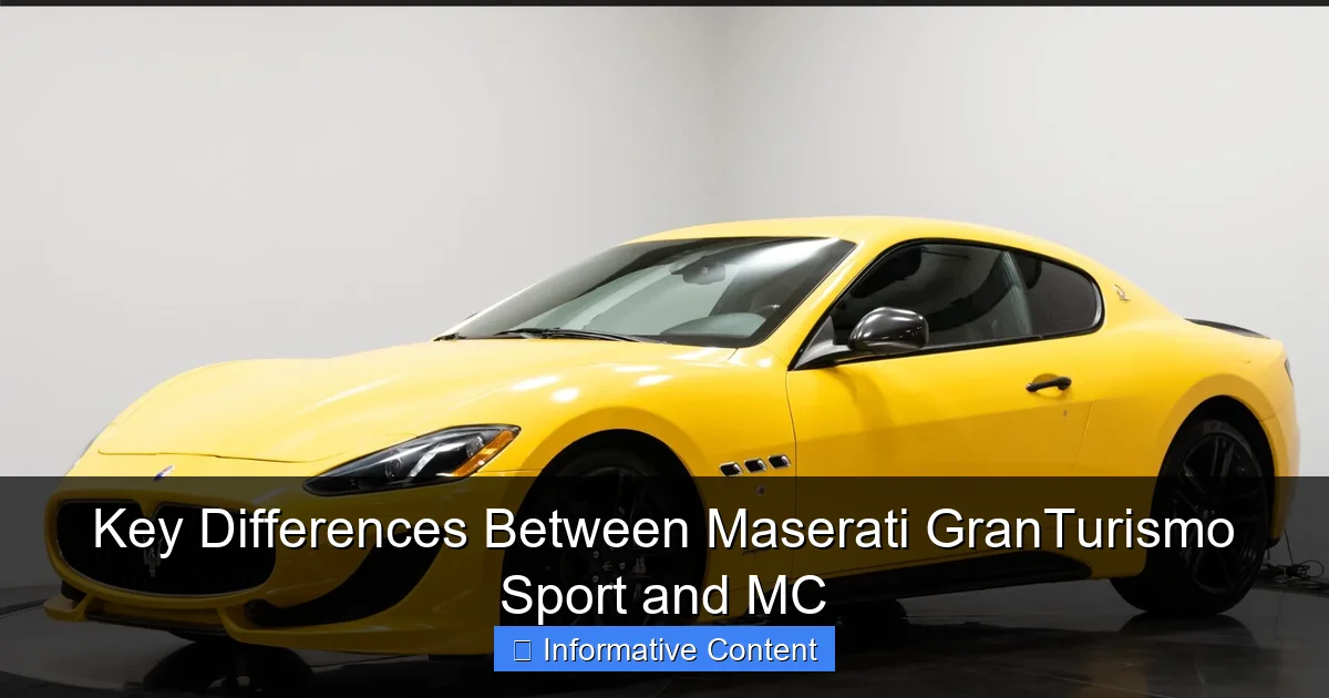 Key Differences Between Maserati GranTurismo Sport and MC