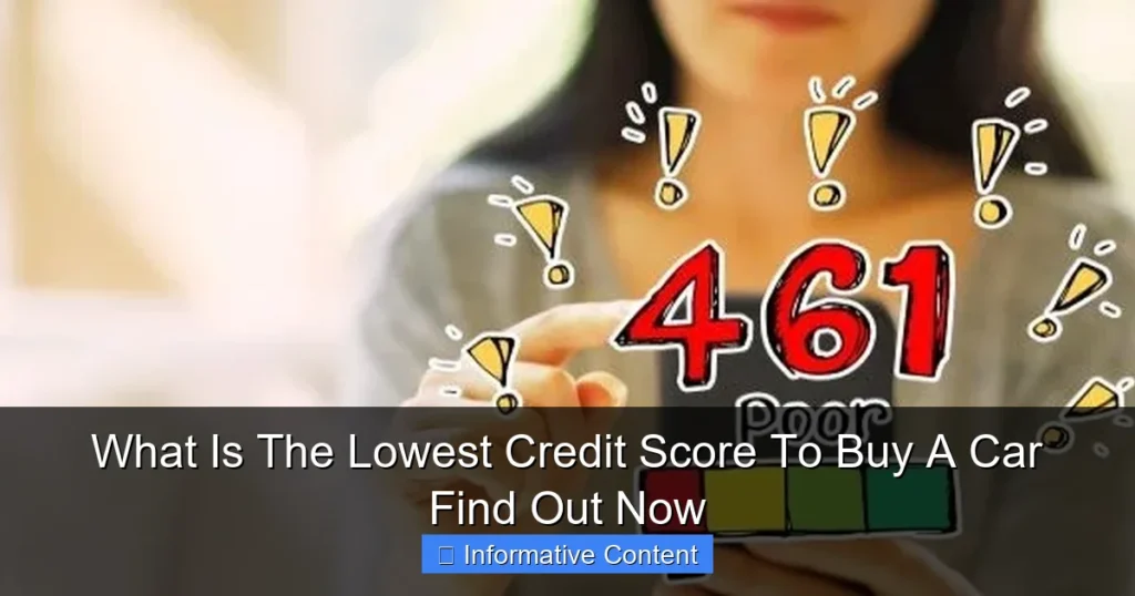 What Is The Lowest Credit Score To Buy A Car Find Out Now