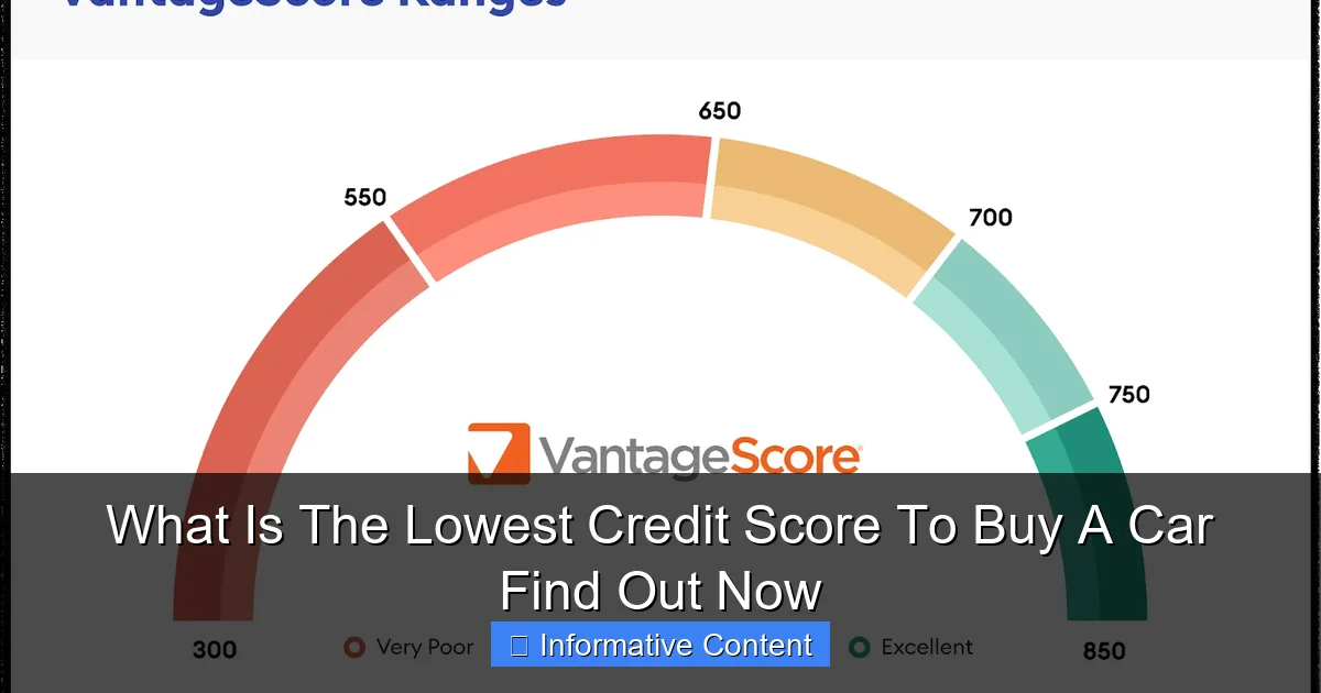 What Is The Lowest Credit Score To Buy A Car Find Out Now