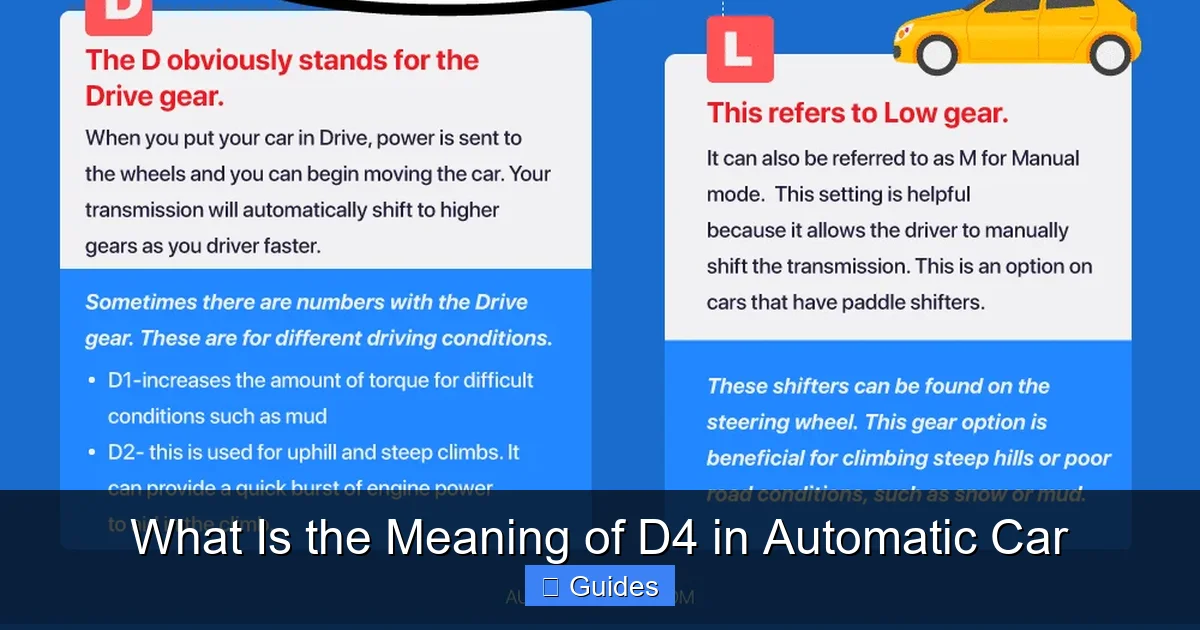 What Is the Meaning of D4 in Automatic Car