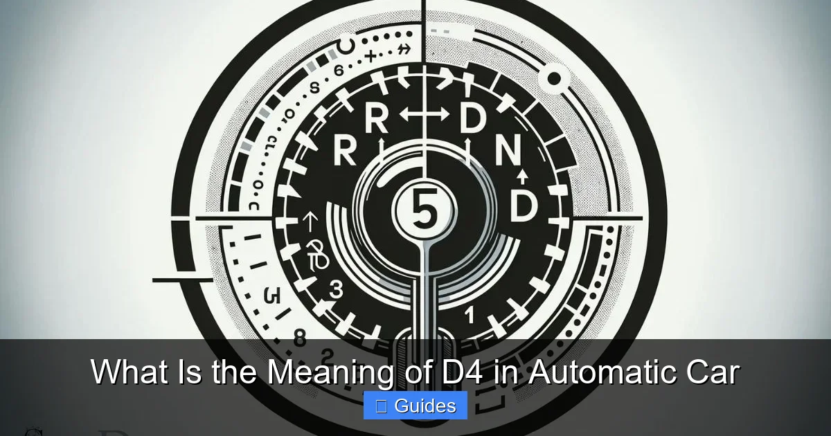 What Is the Meaning of D4 in Automatic Car