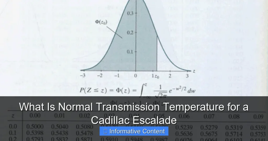 What Is Normal Transmission Temperature for a Cadillac Escalade
