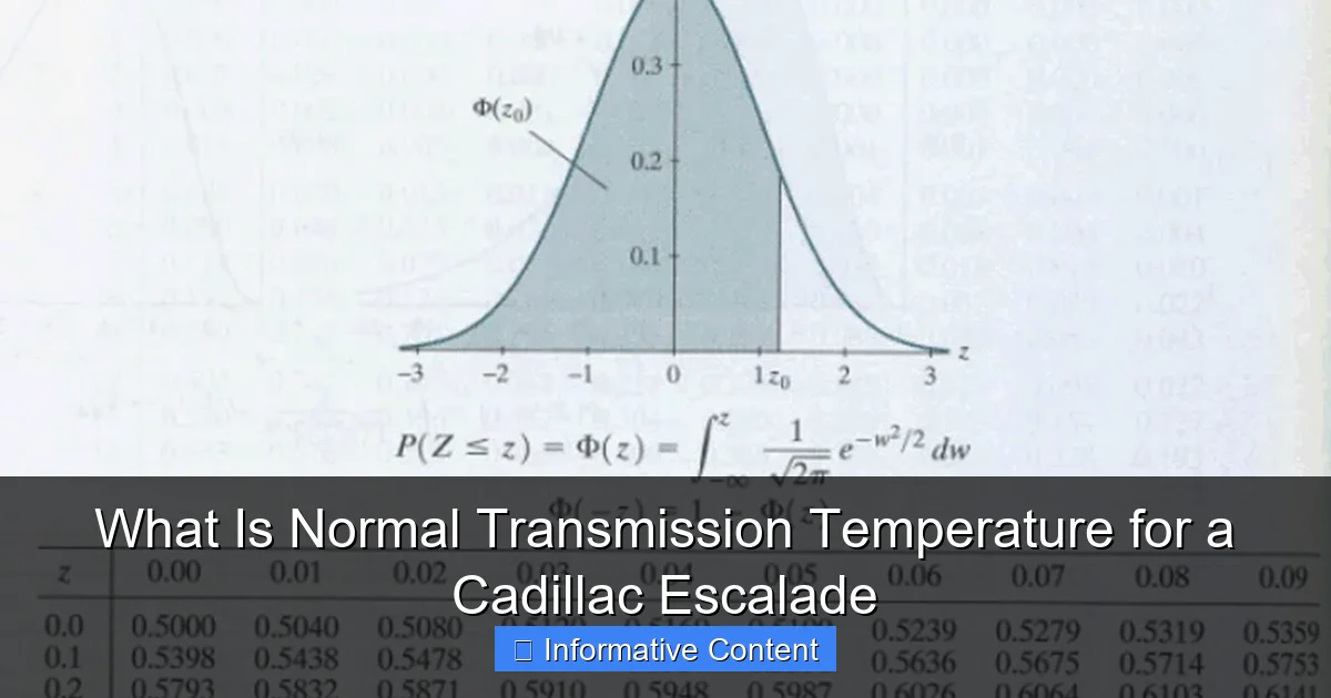 What Is Normal Transmission Temperature for a Cadillac Escalade