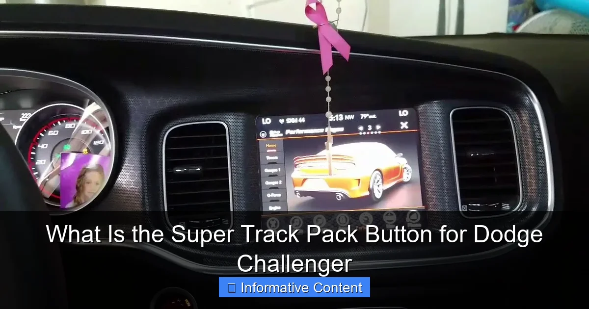 What Is the Super Track Pack Button for Dodge Challenger