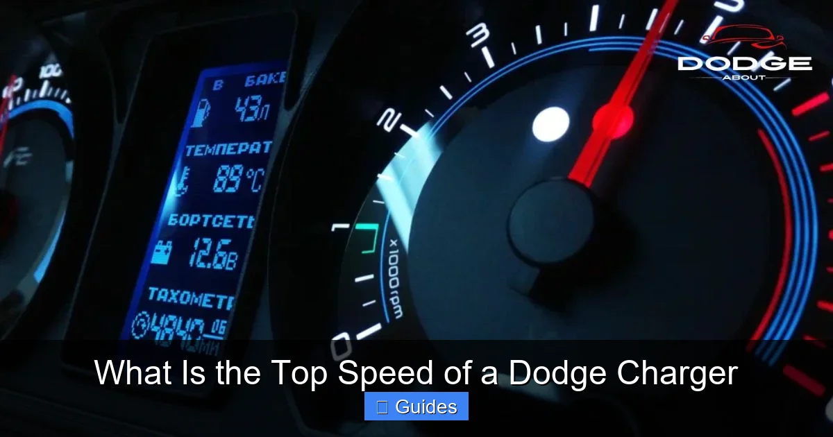 What Is the Top Speed of a Dodge Charger