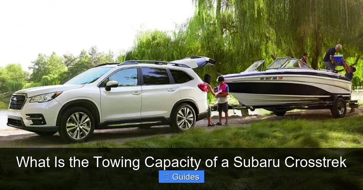 What Is the Towing Capacity of a Subaru Crosstrek