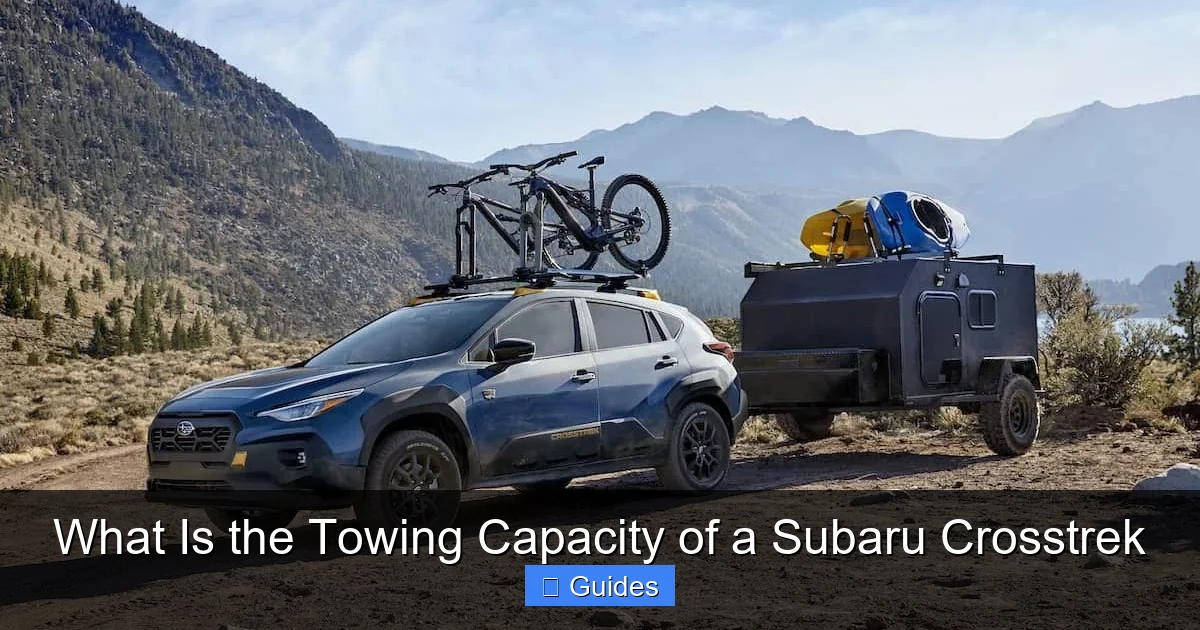 What Is the Towing Capacity of a Subaru Crosstrek