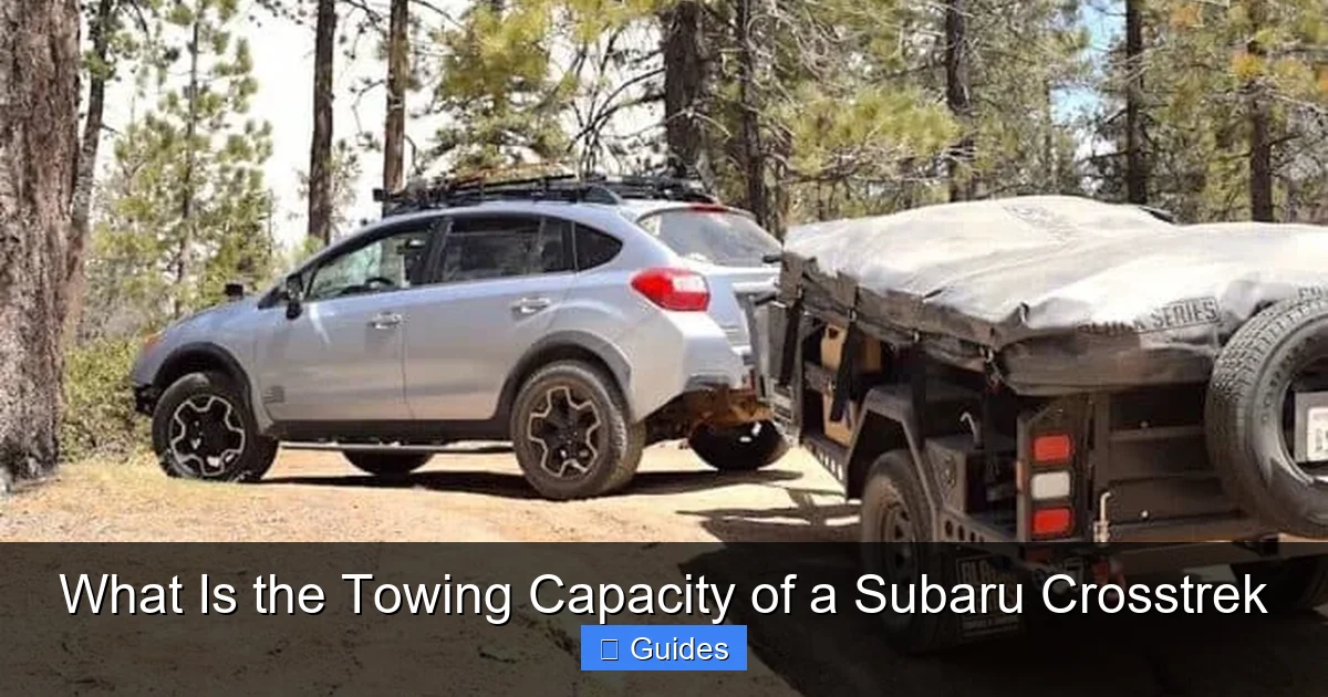 What Is the Towing Capacity of a Subaru Crosstrek