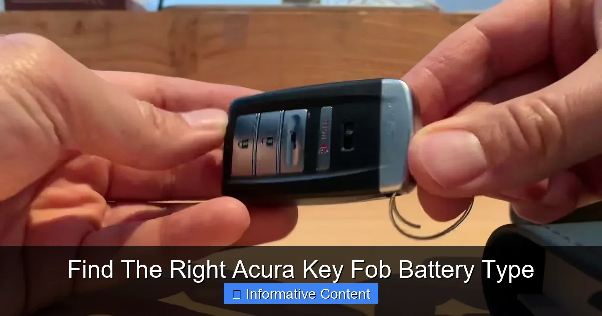 Find The Right Acura Key Fob Battery Type