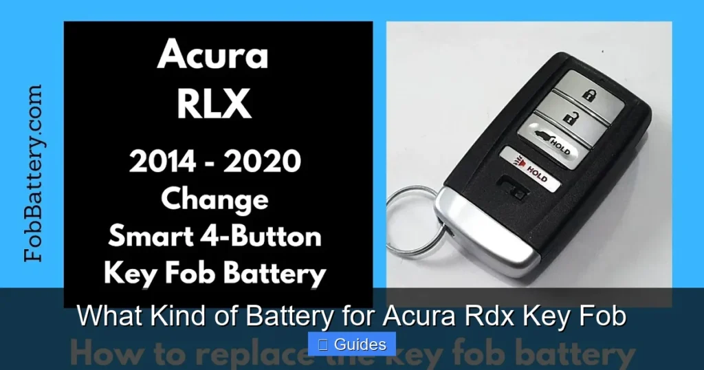 What Kind of Battery for Acura Rdx Key Fob