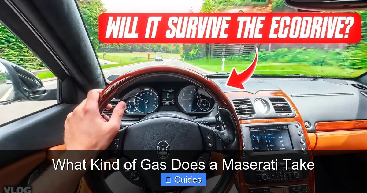 What Kind of Gas Does a Maserati Take