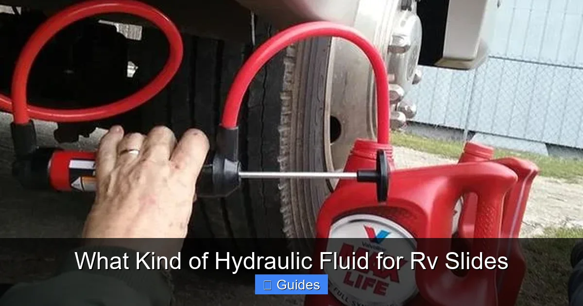 What Kind of Hydraulic Fluid for Rv Slides