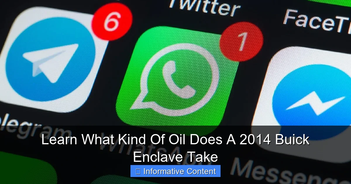 Learn What Kind Of Oil Does A 2014 Buick Enclave Take