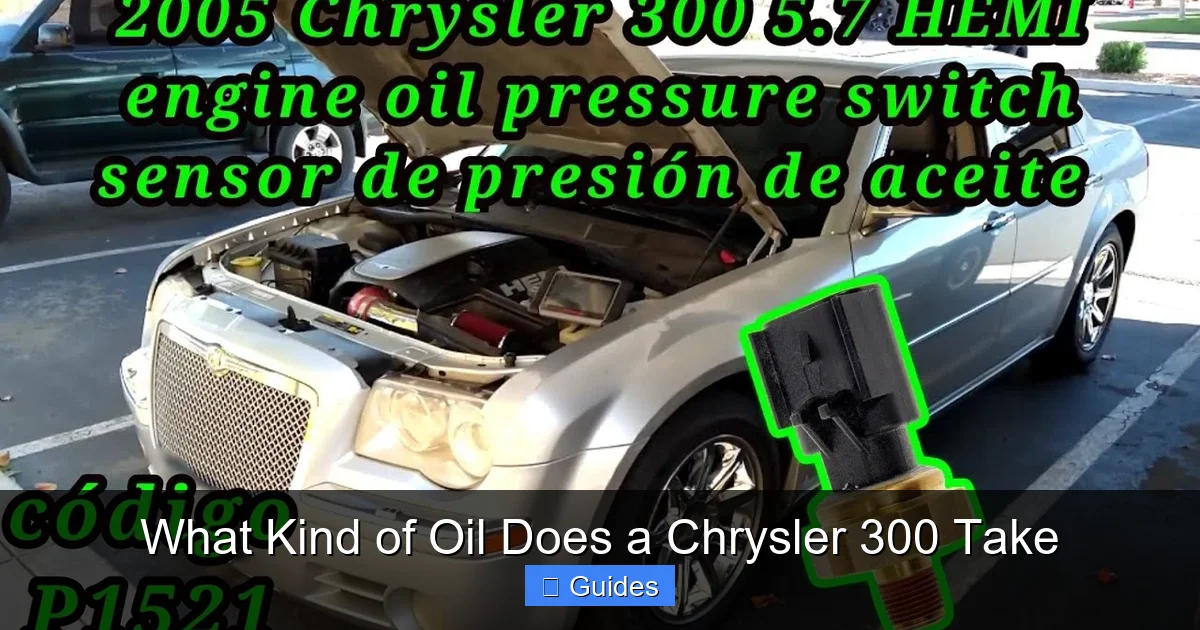 What Kind of Oil Does a Chrysler 300 Take