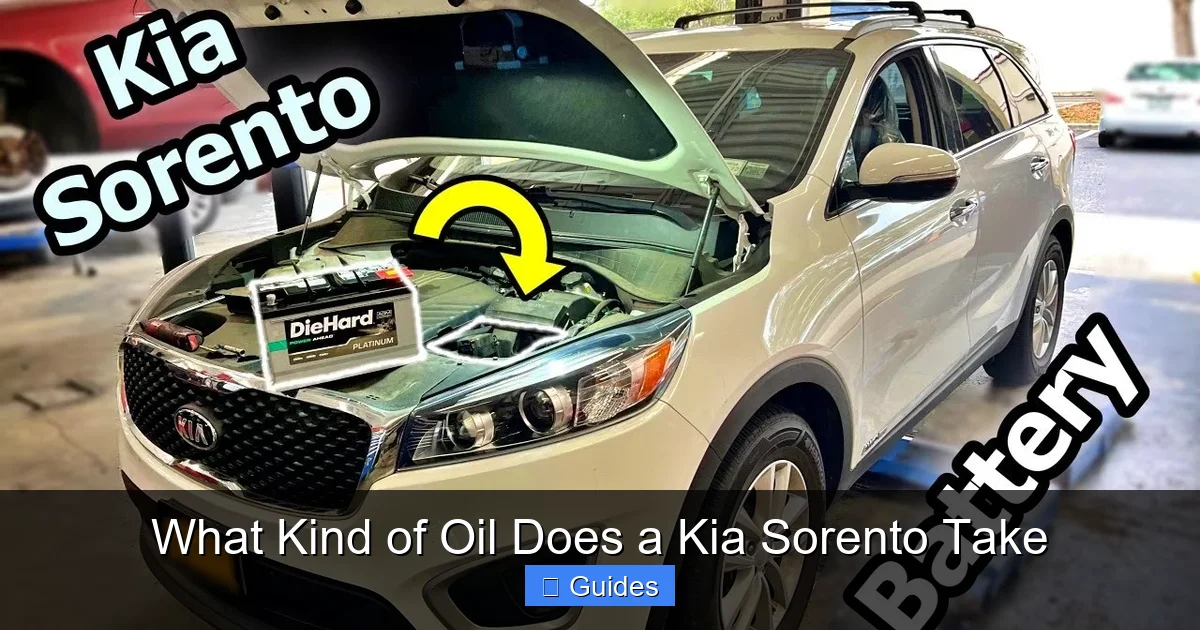 What Kind of Oil Does a Kia Sorento Take