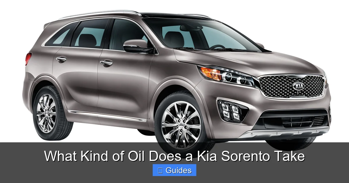 What Kind of Oil Does a Kia Sorento Take