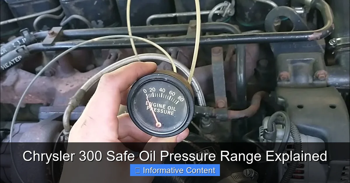 Chrysler 300 Safe Oil Pressure Range Explained