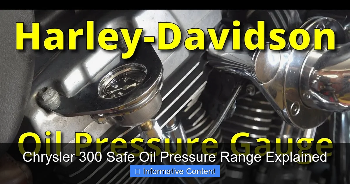 Chrysler 300 Safe Oil Pressure Range Explained