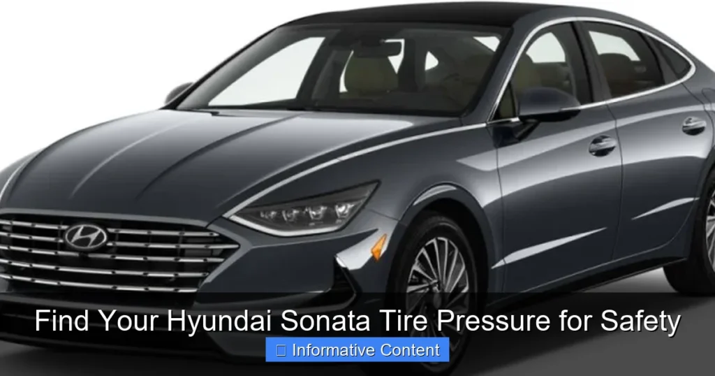 Find Your Hyundai Sonata Tire Pressure for Safety
