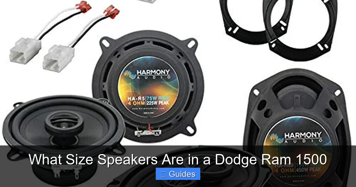 What Size Speakers Are in a Dodge Ram 1500