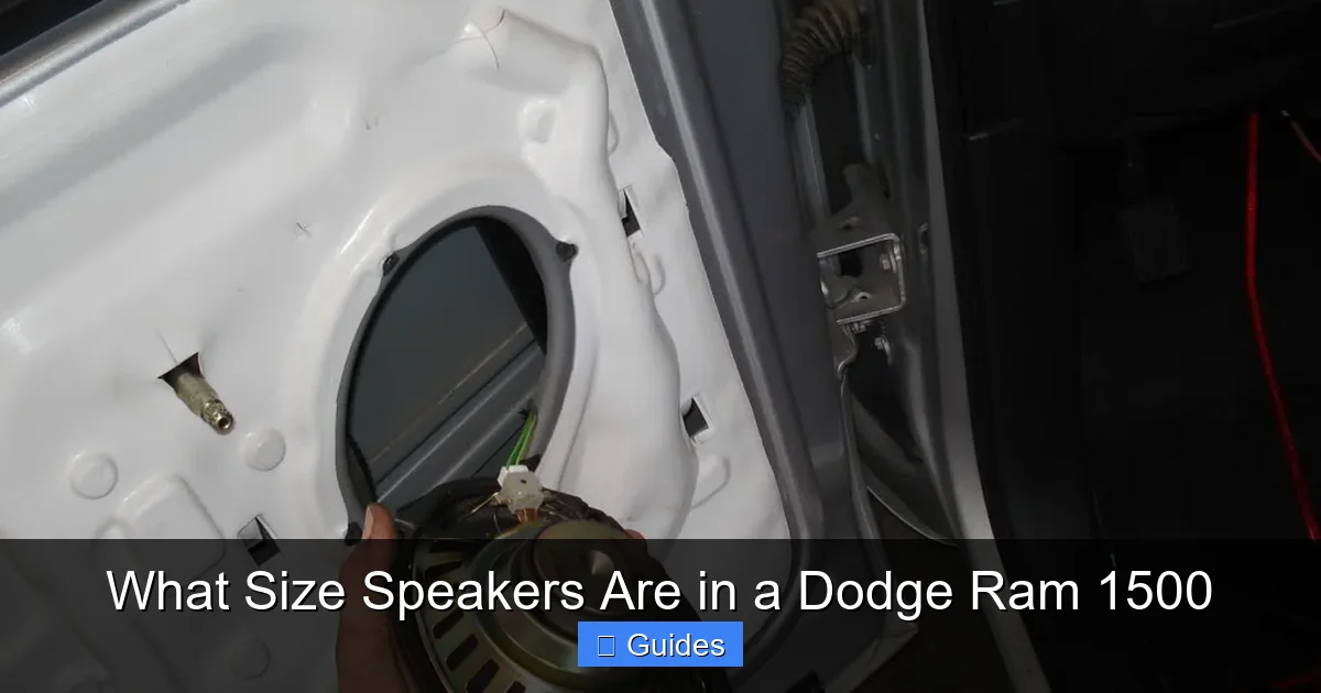 What Size Speakers Are in a Dodge Ram 1500