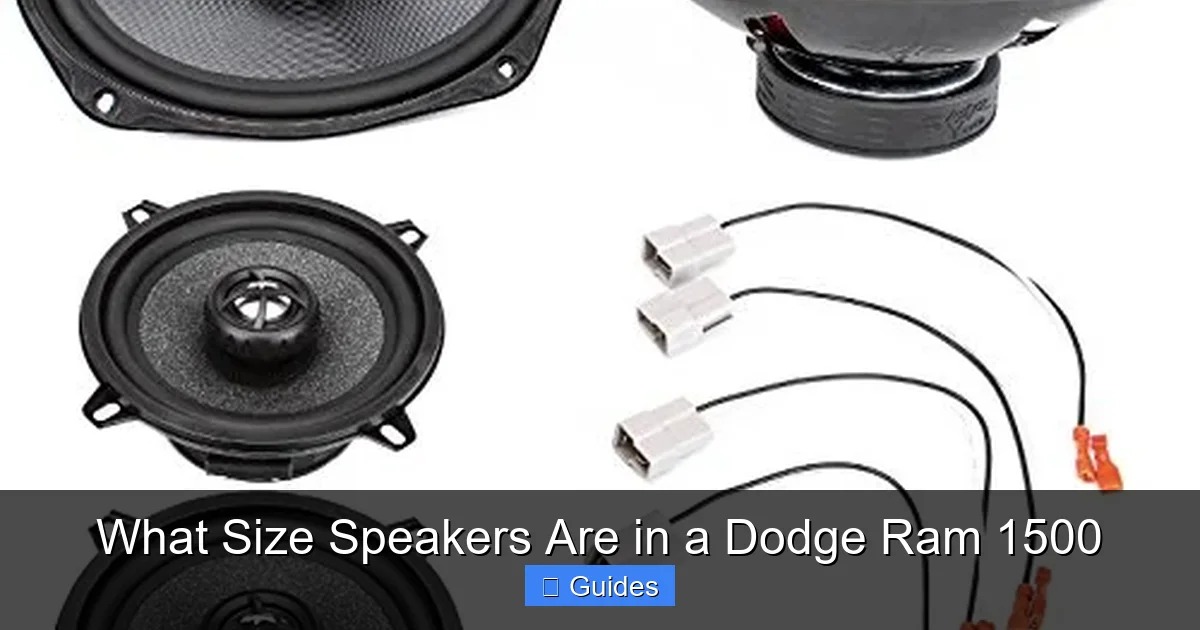 What Size Speakers Are in a Dodge Ram 1500
